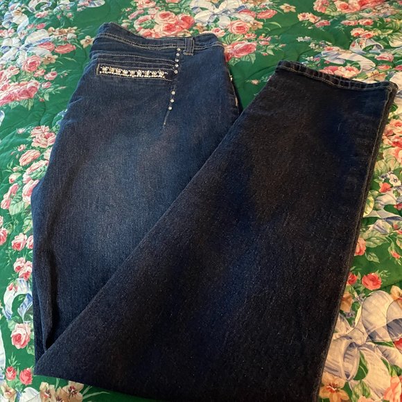Fashion Power Jeanswear Bling Ladies Jeans~XL - Picture 1 of 10